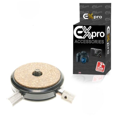 Ex-Pro® Mountable Circular Tripod Replacement QR2 Quick release plate system for SLR DLSR Tripod 53mm with QR Plate