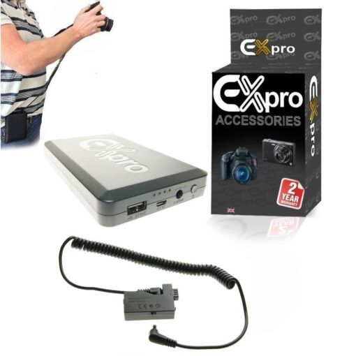 Ex-Pro® Canon LP-E5 DR-E5 On-The-Move 16000mAh Rechargeable Battery Power System replacing Battery Grip Battery for Canon