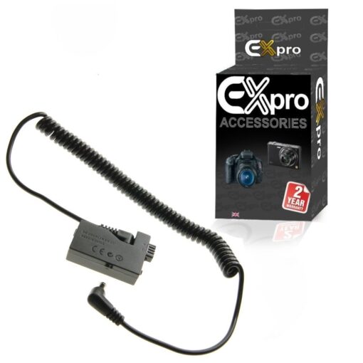 Ex-Pro® Canon LP-E5 DR-E5 Coupler Cable for Ex-Pro Rechargeable Battery Power System for Canon
