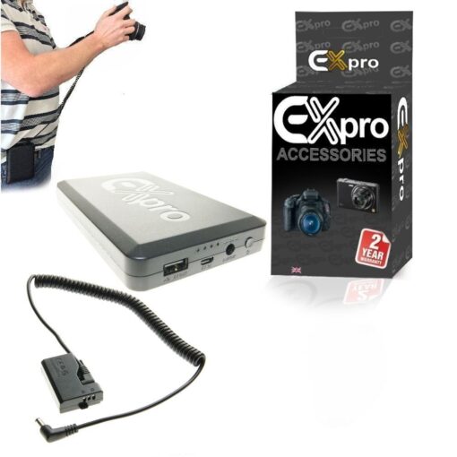 Ex-Pro® Canon DR-E10 LP-E10 On-The-Move 16000mAh Rechargeable Battery Power System replacing Battery Grip Battery for Canon