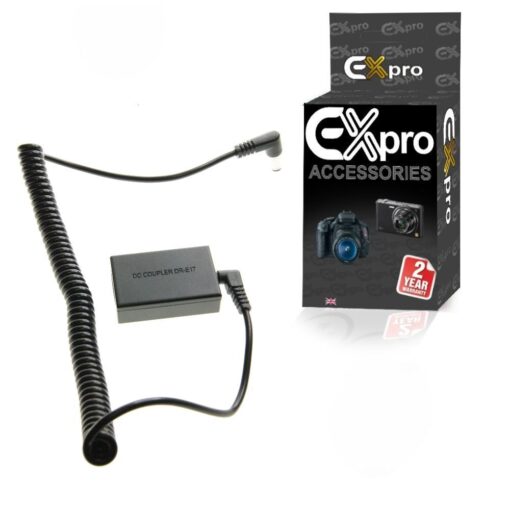 Ex-Pro® Canon DR-E17 LP-E17 Coupler Cable for Ex-Pro Rechargeable Battery Power System for Canon