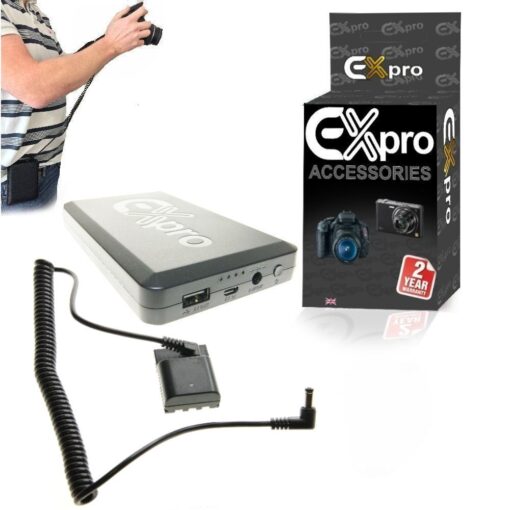 Ex-Pro® Canon DR-20 NB-2L On-The-Move 16000mAh Rechargeable Battery Power System replacing Battery Grip Battery for Canon