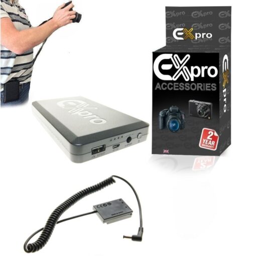 Ex-Pro® Canon DR-80 NB-10L On-The-Move 16000mAh Rechargeable Battery Power System replacing Battery Grip Battery for Canon