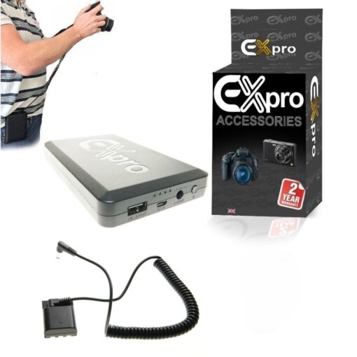 Ex-Pro® Canon DR-700 NB-2L On-The-Move 16000mAh Rechargeable Battery Power System replacing Battery Grip Battery for Canon