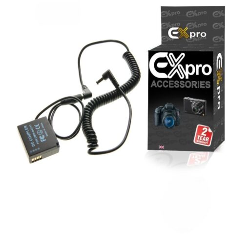Ex-Pro® Panasonic DMW-DCC11 DMW-BLE9E Coupler Cable for Ex-Pro Rechargeable Battery Power System for Panasonic Lumix