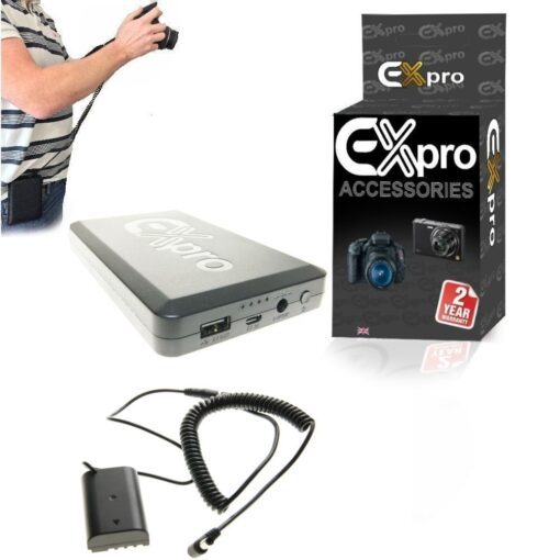 Ex-Pro® Panasonic DMW-DCC12 DMW-BLF19E On-The-Move 16000mAh Rechargeable Battery Power System replacing Battery Grip Battery for P...