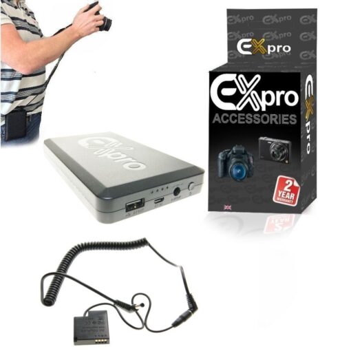 Ex-Pro® Panasonic DMW-DCC15 DMW-BLH7E On-The-Move 16000mAh Rechargeable Battery Power System replacing Battery Grip Battery for Pa...