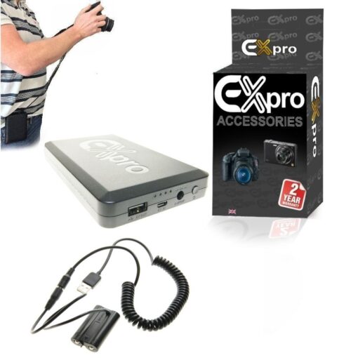 Ex-Pro® Fuji CP-04 CP04 Coupler On-The-Move 16000mAh Rechargeable Battery Power System replacing Battery Grip Battery for Fuji Fin...