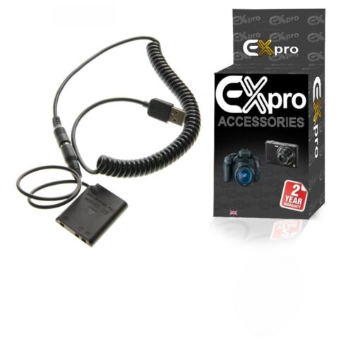 Ex-Pro® Fuji CP-45 NP-45 NP-45A Coupler Cable for Ex-Pro Rechargeable Battery Power System for Fuji Finepix Cameras