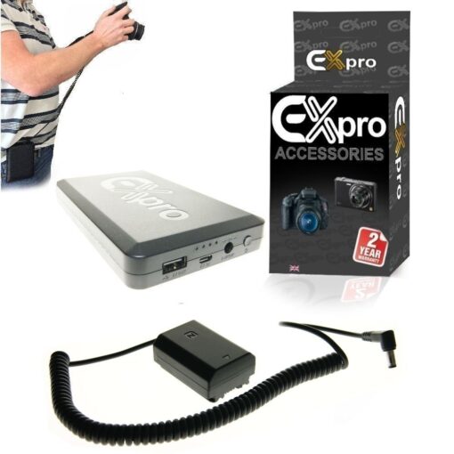 Ex-Pro® Sony NP-FZ100 On-The-Move 16000mAh Rechargeable Battery Power System replacing Battery Grip for Sony Alpha A7R M3 A7R III...