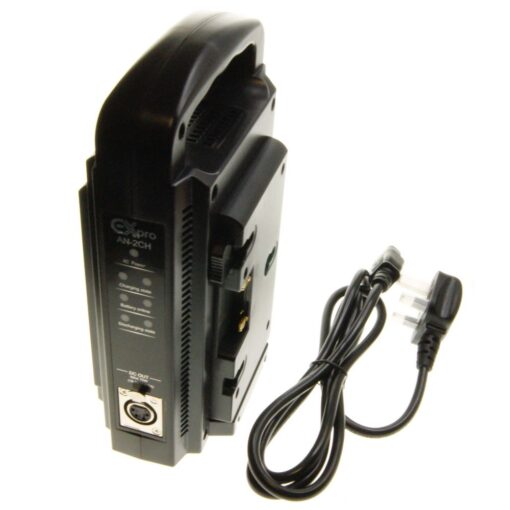 Ex-Pro® Anton Bauer Dionic 90 Gold Mount Lock Dual Broadcast Battery Quick Charger with 12v XLP DC Output function.