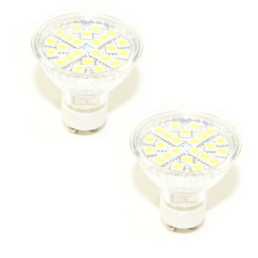 Ex-Pro 2 x - GU10C, GU10-C 24 SMLED White Light Cool running Daylight replacement bulbs [2 PACK] for Mini Daylight Kits