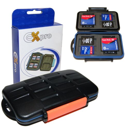 Ex-Pro® Tough-store Waterproof Memory Card Case for [SD/SDHC/SDXC/Compact Flash/CF] - Black