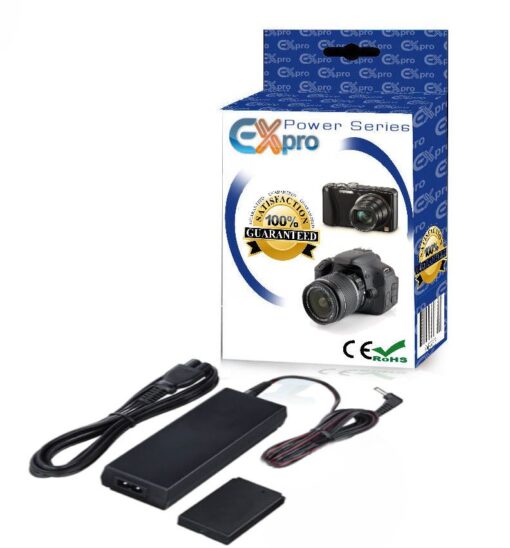 Ex-Pro® Replacement Canon Kit ACK-E12, ACKE12 AC Power Supply Adapter DR-E12 Battery coupler kit