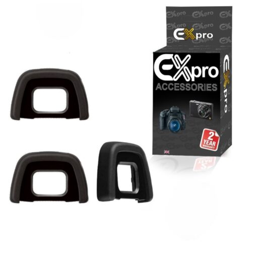Ex-Pro Replacement Eye-piece cap/Eyecup [DK-23] for Nikon Camera Eye Cup [See description for models] [Pack of 2]