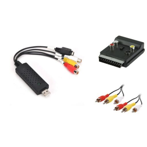 Ex-Pro USB Audio & Video Capture Card for PC KIT - External Grabber Lead for Windows 8 [32 & 64Bit], 7, XP, Vista.