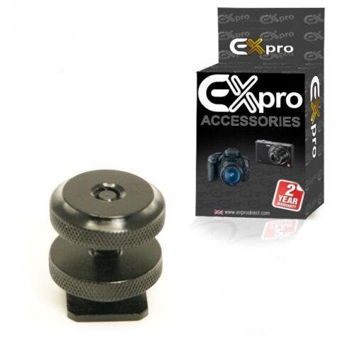 Ex-Pro Dual Nuts Hot Shoe 1/4" Screw Adapter for Flash Trigger, Flash Stand, Microphone, GPS and Digital Camera