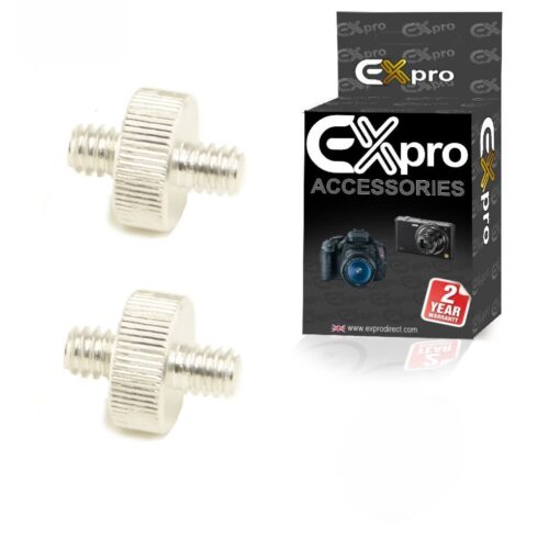 Ex-Pro Pro Dual Male 1/4" thread screw adapter [2 Pack]