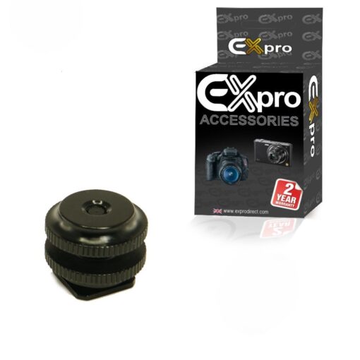 Ex-Pro Pro Dual Nuts Hot Shoe 1/4" Screw Adapter for Flash Trigger, Flash Stand, Microphone, GPS and Digital Camera