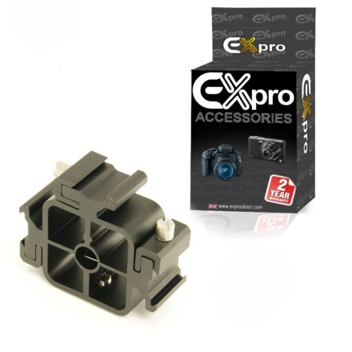 Ex-Pro Metal Triflash 3 Way Bracket with 3 Flash Cold Shoe Mounts [Bracket only]