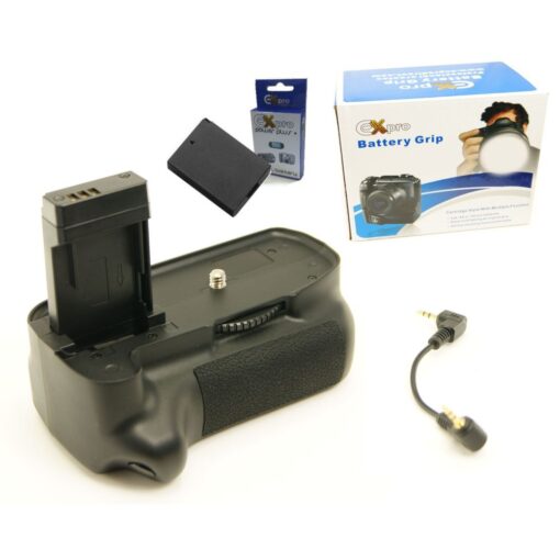 Ex-Pro® Power Grip Canon BG-1100D VALUE KIT (LP-E10) Series for Canon with 2 x LP-E10 Ex-Pro Battery Decoded Lithium Battery