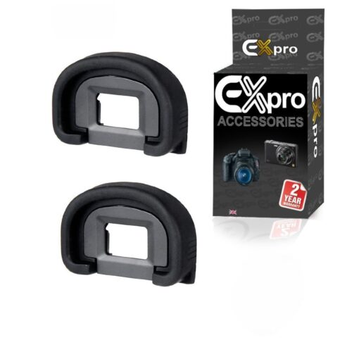 Ex-Pro Replacement Eye-piece cap/Eyecup [EC-II] for Canon EOS series [See description for models] [Pack of 2]