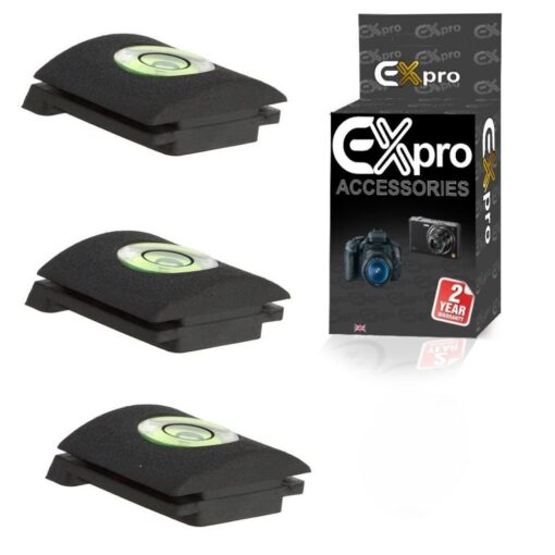 Ex-Pro Olympus Hot Shoe Cover with Easy view bubble level [See description for models] [Pack of 3]
