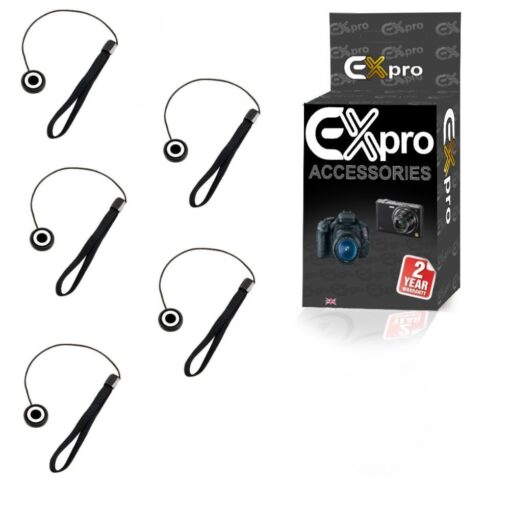 Ex-Pro Lens Cap Keeper Holder [Elasticated] for SLR & DSLR Cameras. [10 Pack]