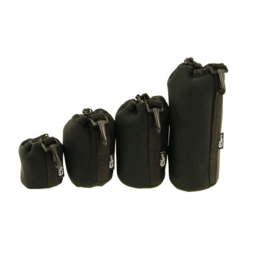 Ex-Pro® Soft Neoprene Protective Lens Pouch Case Bag with kit hook, 4 Pack [S, M, L, XL) for Canon, Nikon Lense etc..