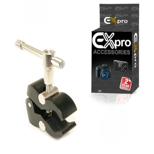 Ex-Pro® Photographic Super Clamp Crab Mount with 1/4" and 3/4" threads for Magic Friction Arm/Camera/DSLR Right/LCD Monitor/RigCla...