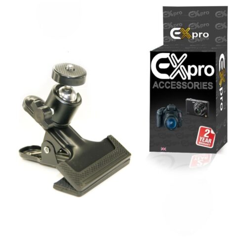 Ex-Pro Metal Clip Clamp Grip 1/4" inch Adapter Screw for Camera Tripod Flash Holder Bracket