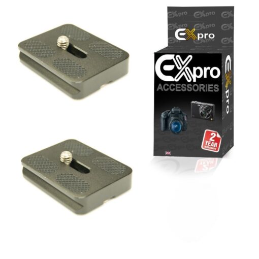 Ex-Pro Black PU-50 Universal Quick Release Plate For Tripod ball head [Pack of 2]