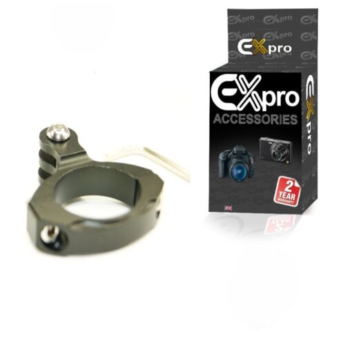 Ex-Pro® Bike Motorcycle Bicycle Aluminium above Handlebar mount adapter for Gopro HD Hero3+ Hero3 Hero2 - Black