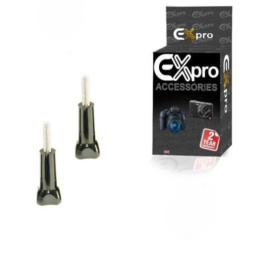 Ex-Pro® GoPro Long Thumbscrew/ Thumb 3 Screw for GoPro Hero HD, 2, 3, 3+ & 4 - Pack of 2