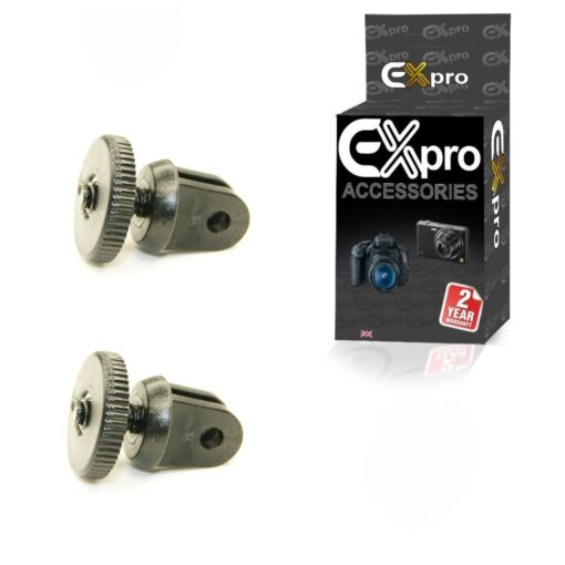 Ex-Pro® GoPro Tripod Mount connection to 1/4" inch Standard Camera Adapter, mount standard Cameras to GoPro Accessory mounts. [Pac...