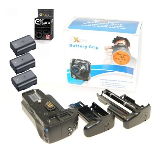 Ex-Pro® Power Grip Pentax D-BG5/BG-5 VALUE KIT (D-Li90) Series for Pentax K3, K-3 (Includes 3 x D-Li90)
