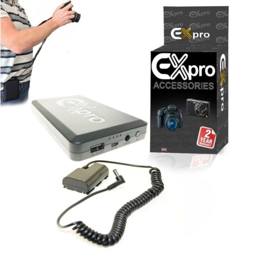 Ex-Pro® Canon On-The-Move 16000mAh Rechargeable Battery Power System replacing Battery Grip LP-E6 DR-E6 Battery for Canon