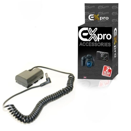 Ex-Pro® Canon LP-E6 DR-E6 Coupler Cable for Ex-Pro Rechargeable Battery Power System