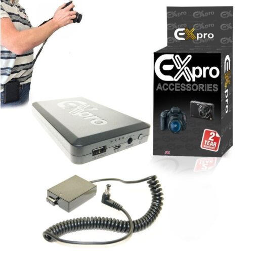 Ex-Pro® Canon On-The-Move 16000mAh Rechargeable Battery Power System replacing Battery Grip LP-E8 DR-E8 Battery for Canon