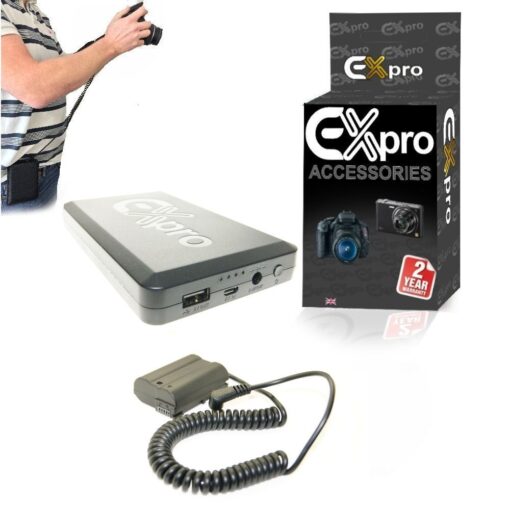 Ex-Pro® Nikon On-The-Move 16000mAh Rechargeable Battery Power System replacing Battery Grip EN-EL15 EP-5B Battery for Nikon