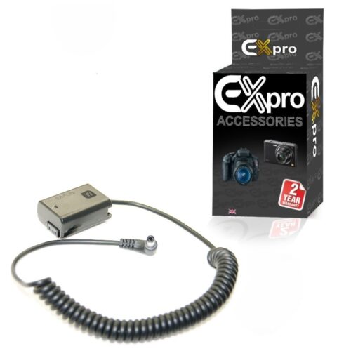Ex-Pro® Sony NP-FW50 DR-FW50 Coupler Cable for Ex-Pro Rechargeable Battery Power System for Sony DSLR Cameras