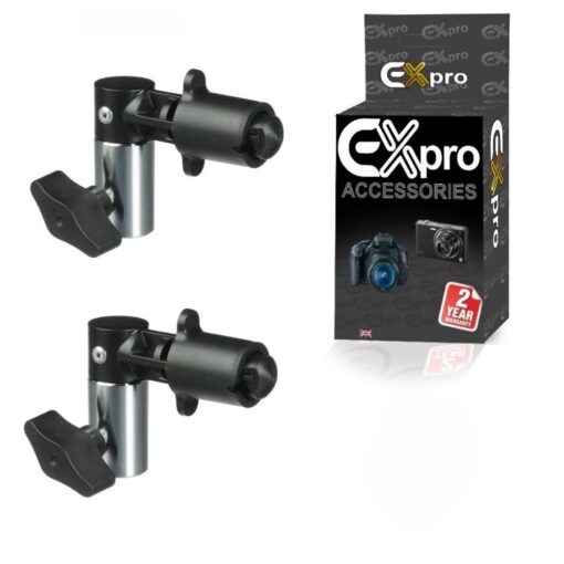 Ex-Pro® Photography Background and Reflector Disc Holder Clip [Easily Mounts on Light stands] - Pack of 2