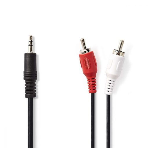 Nedis Stereo Audio Cable | 3.5 mm Male - 2x RCA Male | 3.00 m | Black