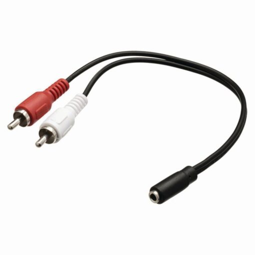 Nedis Stereo Audio Cable | 2x RCA Male - 3.5 mm Female | 0.2 m | Black