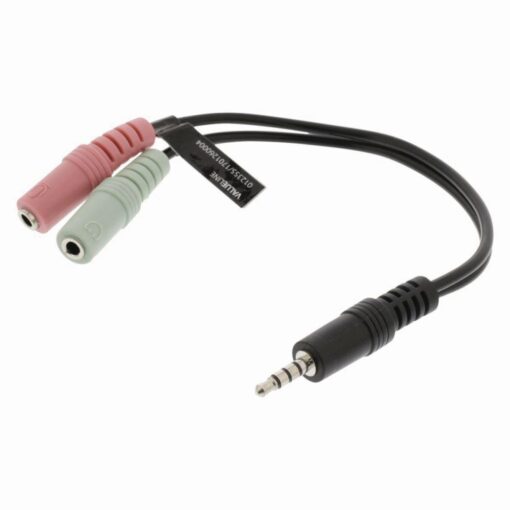 3.5mm Audio Jack to Headphone and Microphone Splitter Converter Adaptor PC / Laptops