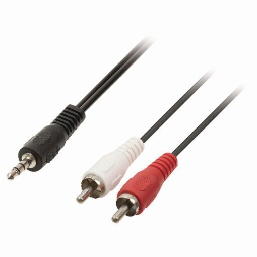 Nedis Stereo Audio Cable | 3.5 mm Male - 2x RCA Male | 5.0 m | Black