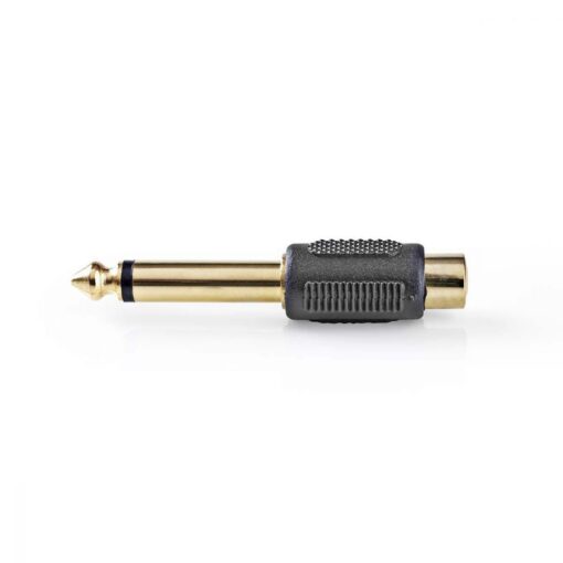 Nedis Mono Audio Adapter | 6.35 mm Male - RCA Female | 10 pieces | Black