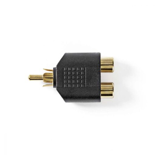 Subwoofer Adapter 1x RCA Male to 2x RCA Female Gold - 10 Pack