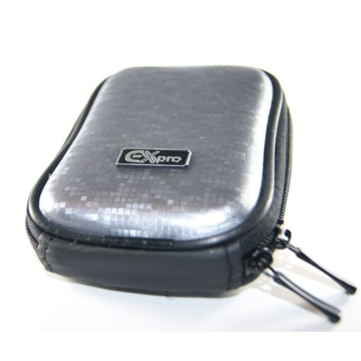 Ex-Pro® Expression Collection -  Silver Matrix - Hard Clam Shock proof Digital Camera Case Bag (Cameras upto 95mm x 65mm x 25mm)