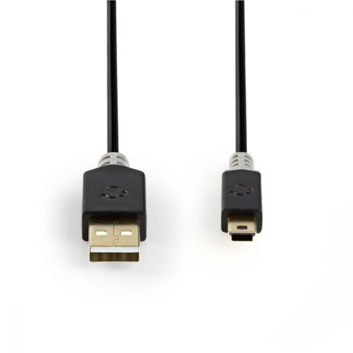 Nedis USB 2.0 Cable | A Male - Mini 5-Pin Male | 2.0 m | Anthracite
